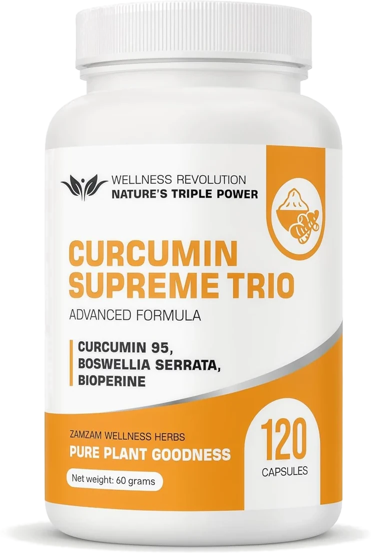 Curcumin Supreme Trio bottle, 120 vegan capsules